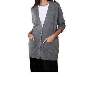 💯% Cashmere Gray Women's Cardigan Sweater Banana Republic Medium